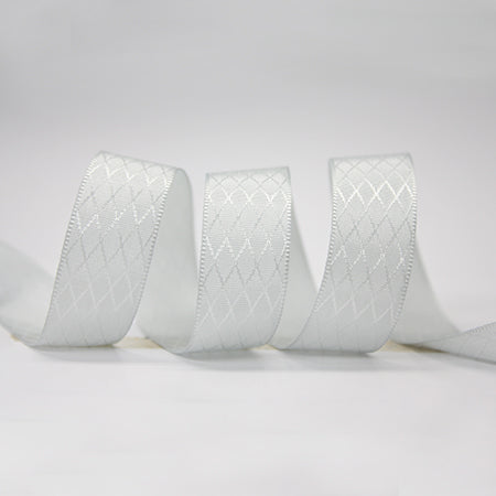 Shell Grey Rhombus Ribbon 16mm (007)