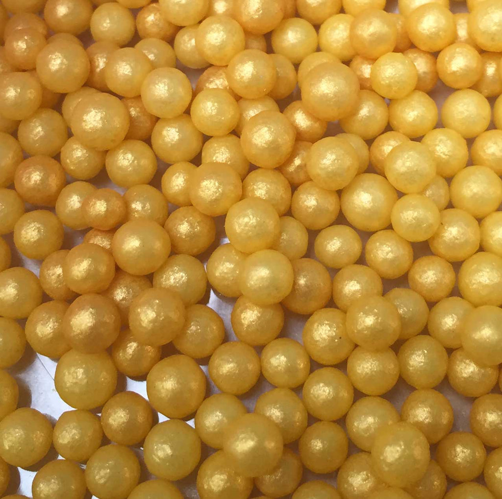 SUGAR SISTERS - Shimmer Pearls Gold Sml 4mm  80g