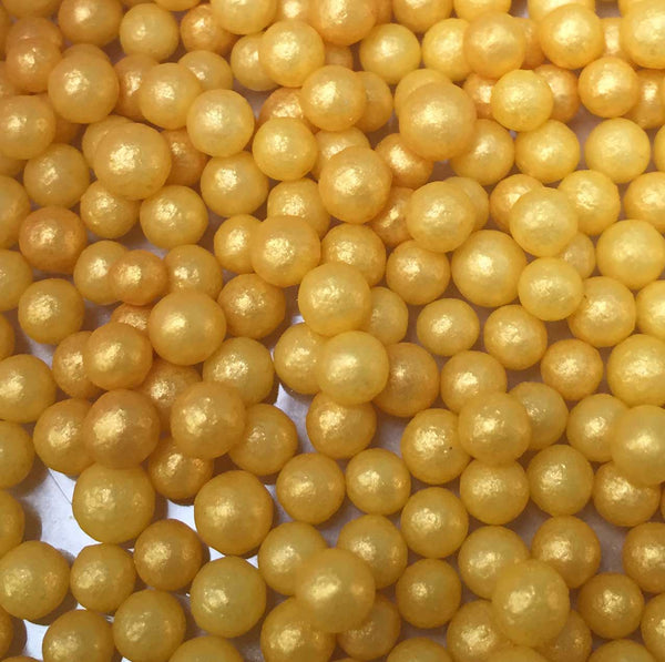 SUGAR SISTERS - Shimmer Pearls Gold Sml 4mm  80g