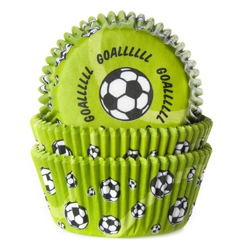 Soccer Green Cupcake Cases Pk 50 HOM