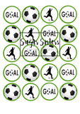 Football  Edible Toppers - (20 Toppers)