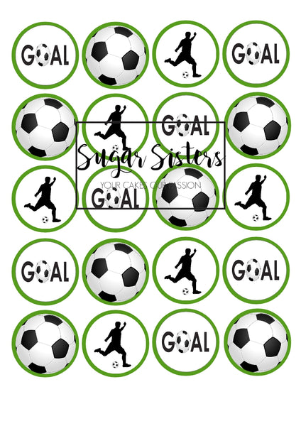 Football  Edible Toppers - (20 Toppers)