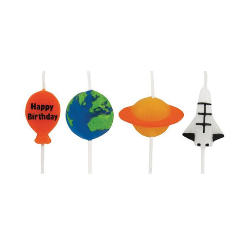 Space Pick Candles Pk 4