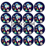 Space  Edible Toppers - (20 Toppers)