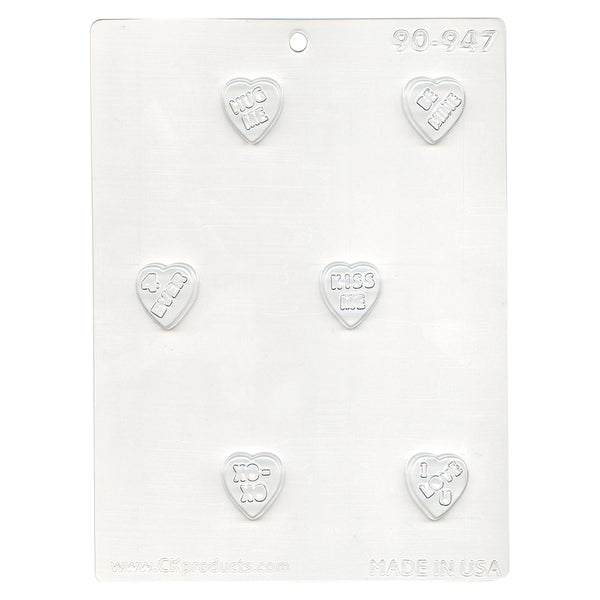 Sweet Hearts  Chocolate Mould  1⅛" x 1⅛" x ¼"