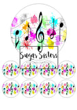 Music Notes  Edible Topper - (1 x 6