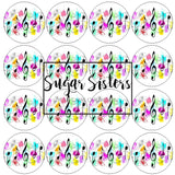 Music Notes Edible Toppers - (20 Toppers)