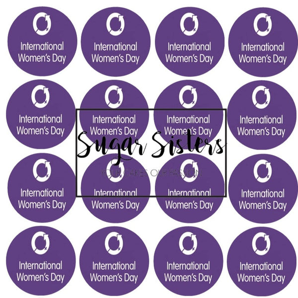 International Womens Day 2 Edible Toppers - (20 Toppers)