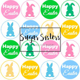 Easter Brights  Edible Toppers - (20 Toppers)