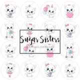 Cute Kitten Edible Toppers - (20 Toppers)