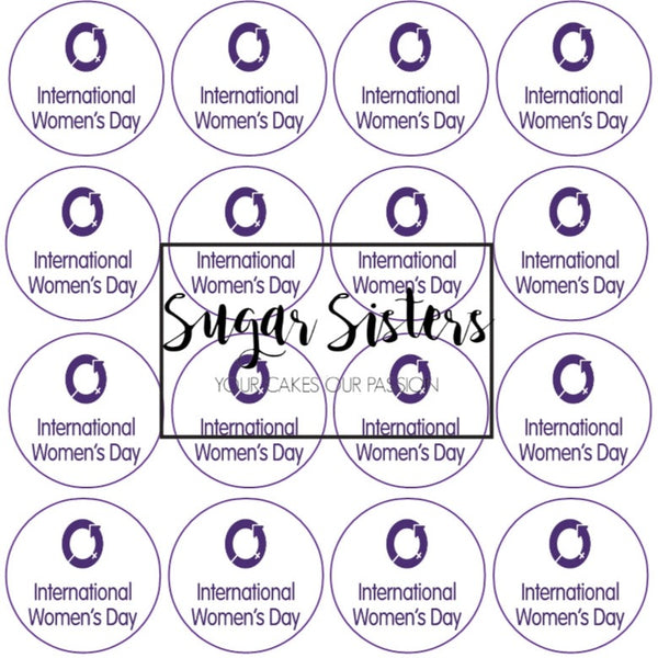 International Womens Day Edible Toppers - (20 Toppers)