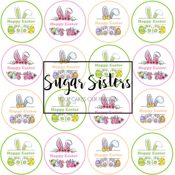 Easter Bunny Ears Edible Toppers - (20 Toppers)