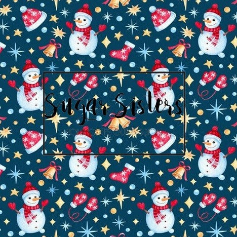 Snowman Red Hat Edible Image