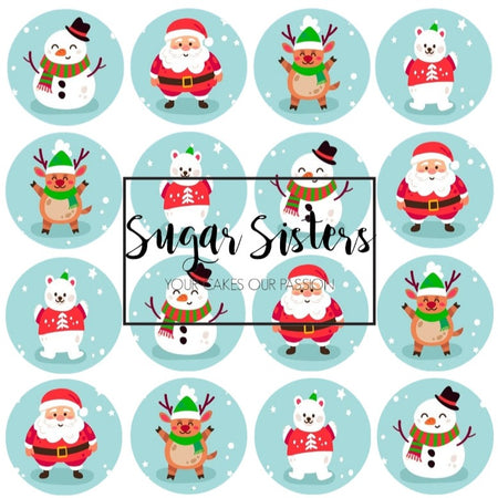 We wish you a merry Christmas  Edible Toppers - (20 Toppers)