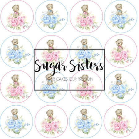 SUGAR SISTERS - White Glitter Cake Balls Pk 20