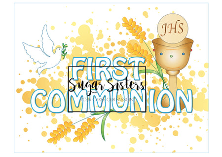 Confirmation Neutral Edible Topper - (1 x 6" Disc ) (8 x 2" Discs)