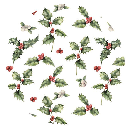 CREATE A CAKE - Modern Holly 10" Double Thick Card