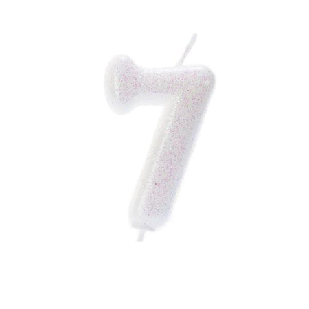 Age 9 Glitter Numeral Moulded Pick Candle Gold