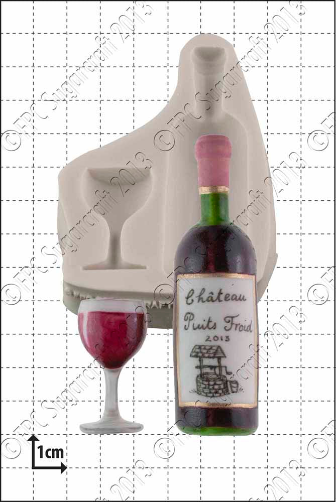 Wine Bottle and Glass Mould FPC C158