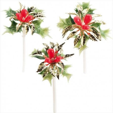 Xmas Flowers Plastic Pk 144