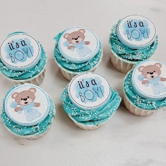 Its a Boy Edible Toppers - (20 Toppers)
