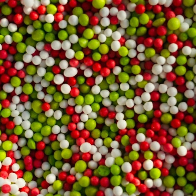 SUGAR SISTERS - Candy Cane Non Pareils Mix 80g