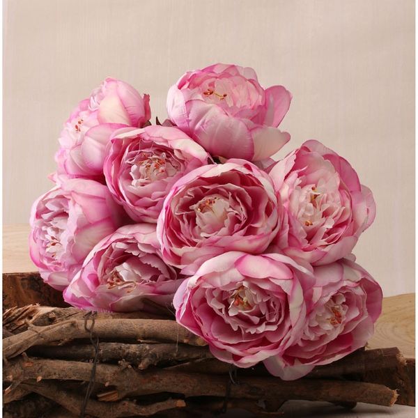 Peony Bunch Light Fuchsia 40cm