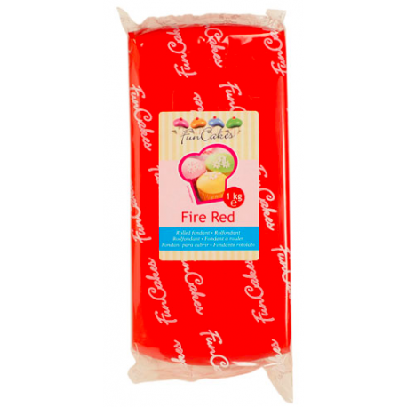 FunCakes Sugar Paste 1kg Fire Red