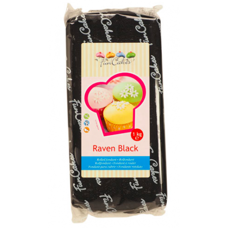 FunCakes Sugar Paste 1kg Raven Black