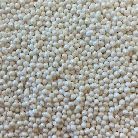 SUGAR SISTERS - Matt  White Non Pareils 80g