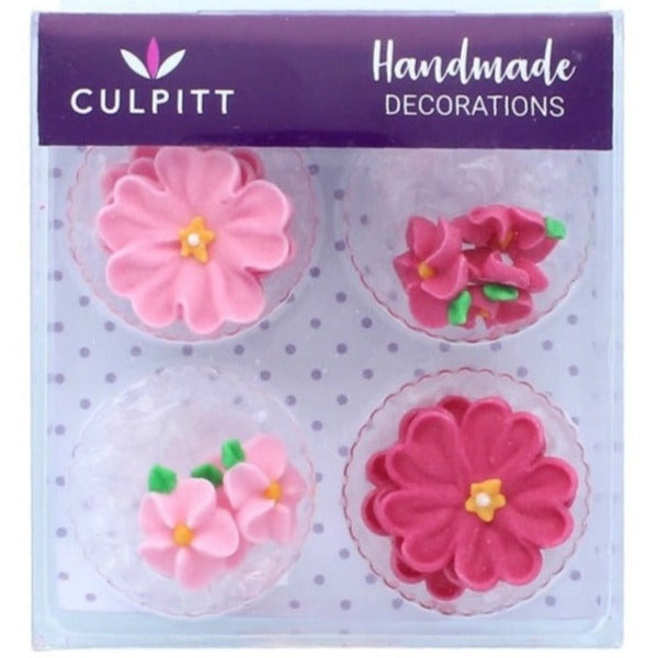 Sugar Decoration Pink Daisys Pk 12