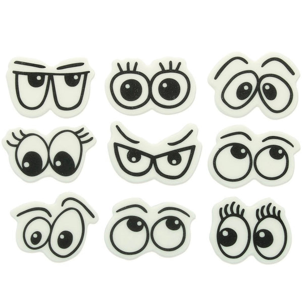 Printed Sugar Edible Toppers - Cartoon Eyes