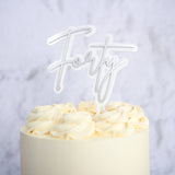 Forty Cake Topper Silver   - SWEET STAMP