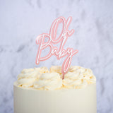 Oh Baby Cake Topper Baby Pink  - SWEET STAMP