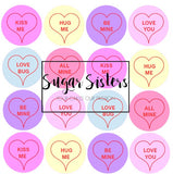 Sweet Heart Edible Toppers - (20 Toppers)