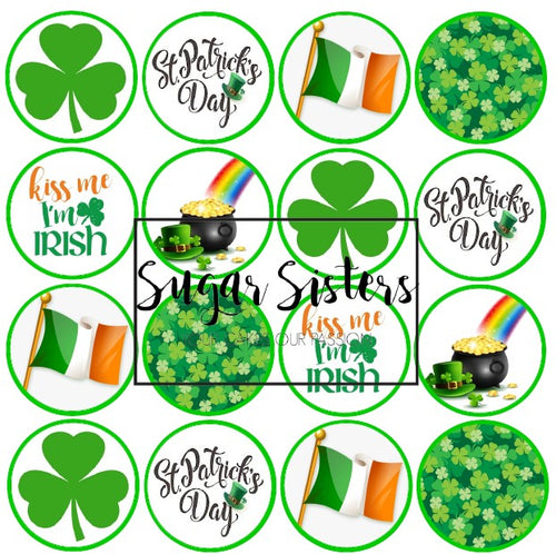 St Patricks Day Edible Toppers - (20 Toppers)