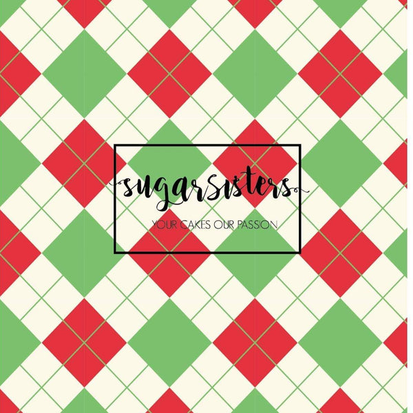 Christmas Tartan Edible Image