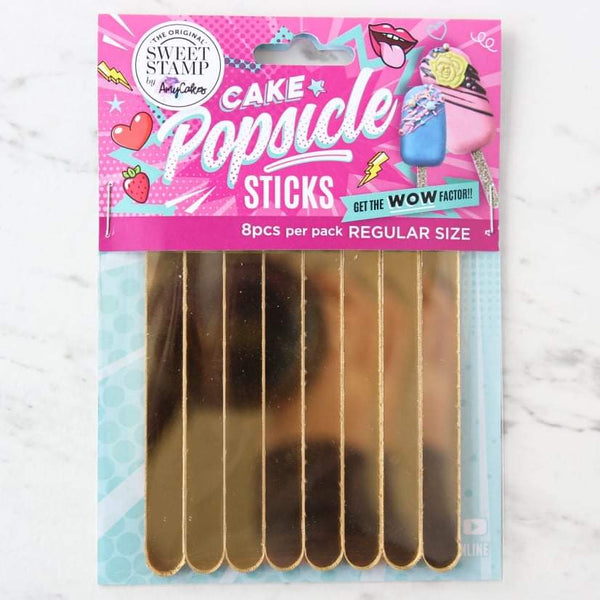 Popsicle Sticks Gold Pk 8