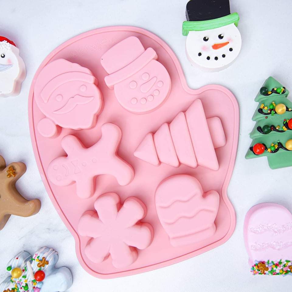 SUGAR SISTERS - XMAS MITT Chocolate Christmas Designs 6 Styles
