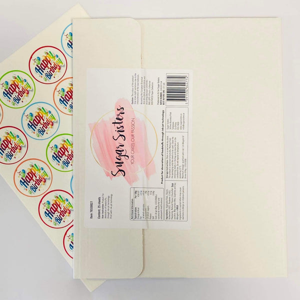 Edible Icing Sheet Pk 25 SUGAR SISTERS