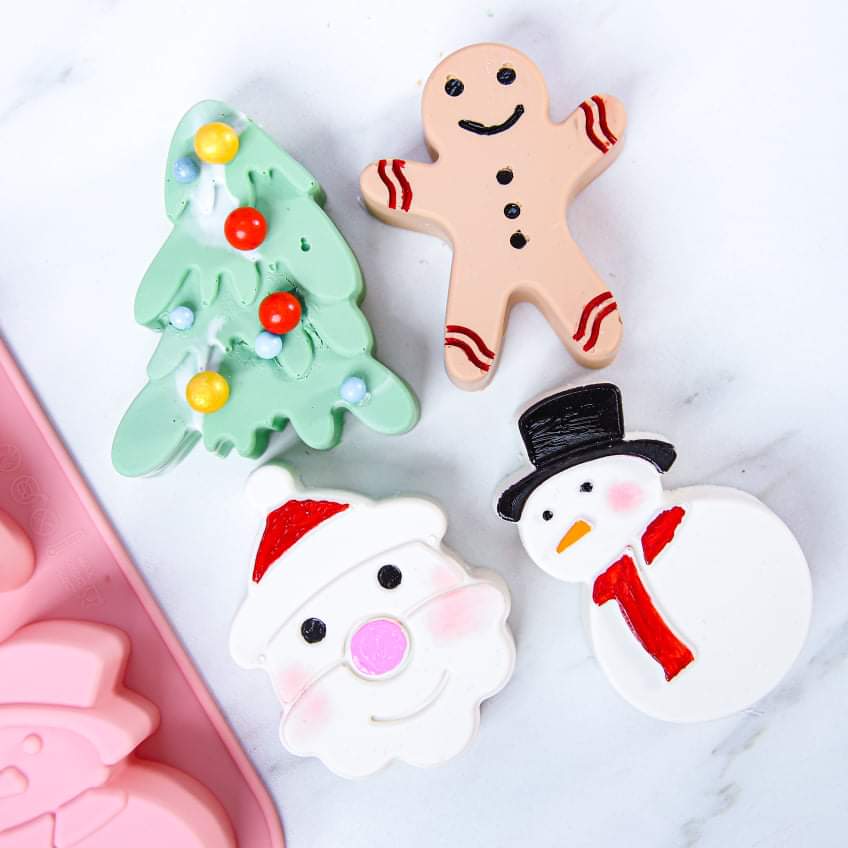 SUGAR SISTERS - XMAS MOULDS Chocolate Christmas Moulds Set 4 Designs