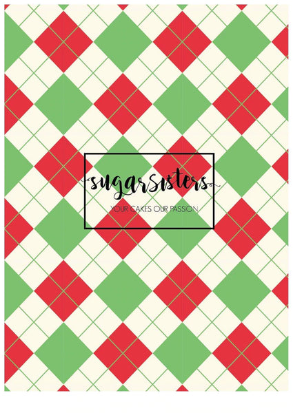 Christmas Tartan Edible Image
