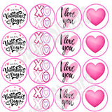 XOXO Edible Toppers - (20 Toppers)