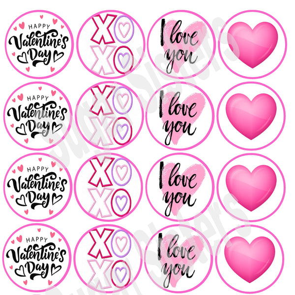 XOXO Edible Toppers - (20 Toppers)