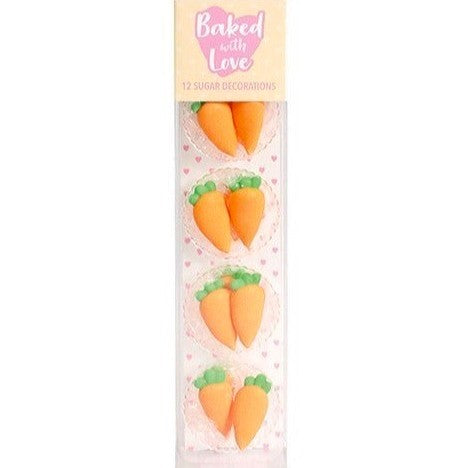 Sugar Decoration Carrot  Pk 12