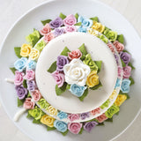 White Sugar Rose Medium 3.5cm Pk 8
