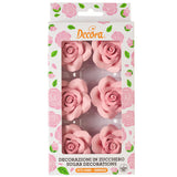 Pink Sugar Rose Large 5cm Pk 6
