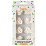 White Sugar Rose Medium 3.5cm Pk 8