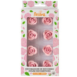 Pink Sugar Rose Medium 3.5cm Pk 8