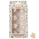 White Sugar Rose Small 2cm Pk 8